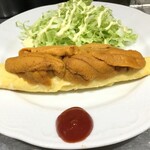 Raw sea urchin omelet