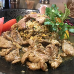 大衆中遊華食堂 八戒 - ぱたぱたスペシャル(ラム肉カリィ炒飯、生ラムクミン炒めカリィ)アップ