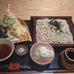 東京庵 - 天ざる蕎麦大盛り1650円（税込み）