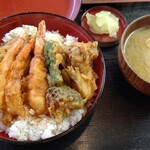 そば処 三喜 - 天丼大盛り美味い！