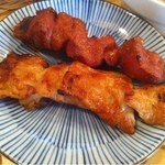 やきとんひなた - ガツ、レバー串  味噌味