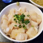 塩そば専門店 桑ばら - 活き帆立丼と塩かけそばの定食