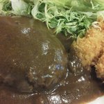 ビアンカ - 201204 ビアンカ　ハンバーグ・エビ（ハンバーグとエビフライ拡大）.jpg