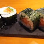 玄海鮨 - イクラとサーモンの太巻