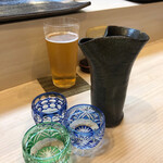 松寿司 - お鮨はカウンターで3人でいただくのがオツ。