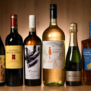 本店备有各种适合搭配天妇罗的推荐葡萄酒和日本酒。
