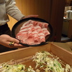 銀座しゃぶ通 - 九枚笹（くまいささ）コース：杜豚ロース