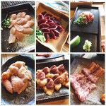 ろばたやき山ろく - 先ずは刺身系に塩焼きメニューから♪