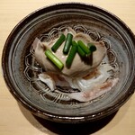 鮨 唐島 - ヒラメの胃袋とヒラメの肝