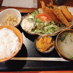ふく鶴 - ミックスフライ定食