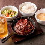 Teppanyaki beef ribs set meal