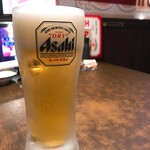 新宿思い出横丁酒場　情熱ホルモン - 生ビール（290）