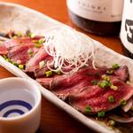 Kumamoto beef tataki with sauce