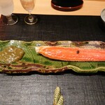 御料理 まつ山 - 脚は焼きガニになりました