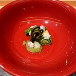 御料理 まつ山 - 春野菜のお浸し