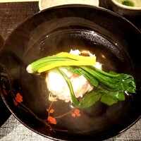 御料理 まつ山 - カニ真薯のお椀になりました