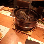 炭火兜ひつじ - 炭火七輪♪