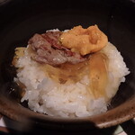 炭火兜ひつじ - TKG+ラムモモ+ウニ