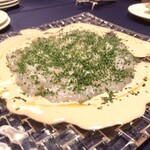 名前のないイタリア料理店 - ○皮剥と皮剥の肝のカルパッチョ様