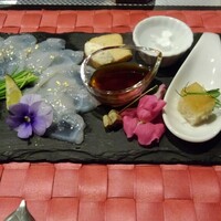 キュイジーヌ 福の舞 北新地店 - ふぐ刺てっさ
                    フォアグラスモーク・自家製フルーテタリタリーア