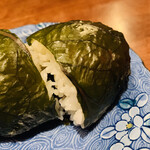 やきとり 嶋家 - 高菜おにぎり。