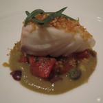 IL TEATRINO DA SALONE - 真鯛のメディテッラーネオ  荒めのパン粉にエストラゴン、トマト、茄子のペーストで1