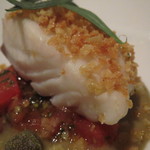 IL TEATRINO DA SALONE - 真鯛のメディテッラーネオ  荒めのパン粉にエストラゴン、トマト、茄子のペーストで3