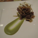 IL TEATRINO DA SALONE - 仔羊のストゥファート  タマネギのフリット  空豆のサフラン風味のソースで1