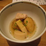 蕎麦 案山子 - 「筍と新じゃが芋の含煮」