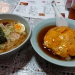 Chuugokuryouri Sakae Hanten - 天津飯＋ラーメンセット  980円