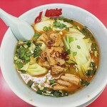 山岡家 - 極旨もつ味噌ラーメン（味濃いめ）