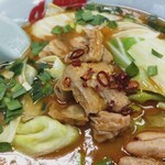 山岡家 - 極旨もつ味噌ラーメン（味濃いめ・アップ）