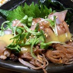 焼鳥・元気 - ホタルイカ酢味噌和え５８０円です。 やっぱり今の時期はオーダーしますよね。 ぷりぷりのホタルイカの登場ですよ。 あ～っ、滑川に行きたいって気持ちが、またまた、わいてきました。 この時期のほたるいかはた