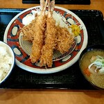 Katsu Maru Matsu - エビ&ヒレ&白身定食 825円