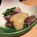 Aburito Osake Isogin - ホタルイカ酢味噌和え