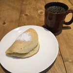 かおりカフェ - デザート・ドリンクセット さつま芋の生ドラとホットコーヒー