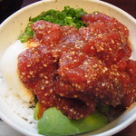 食堂エンドウ - まぐろアボカ丼あーっぷ
