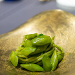 プレゼンテ スギ - 2020.3 本日のパスタ（佐倉小麦粉のタリオリーニ パクチーの新芽と印旛沼天然胡桃の千葉ジェノベーゼ 八街アスパラガス）