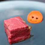 プレゼンテ スギ - 2020.3 High＆Low ステーキ（八千代黒牛のヒレ）人参ピクルス 牛蒡バルサミコ酢漬け