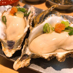 石臼挽き手打 蕎楽亭 - 生牡蠣（ポン酢）1ケ580円