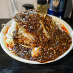 豚星。 - 辣泥麺 (ヤサイ ちょい増し、アブラ、ニンニク、花椒)