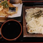 うどん万福 - 天ざるうどん