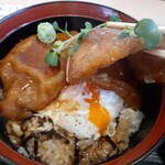 そば蔵 山奥 西村屋 - 和風マヨカツ丼・カツの下には…