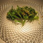 ツブ貝とグリーンアサパラガス