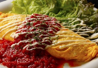 Teppanyaki Okonomiyaki Saya - トマトチーズオムレツ