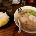 Hakatamen yatai tagumi - 煮玉子ラーメン+大ごはん