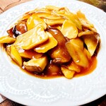 Stir-fried abalone with oyster sauce