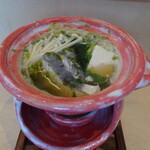 旬彩 吉田 新次郎 - 鍋　　　　寒鰆と新海苔の小鍋