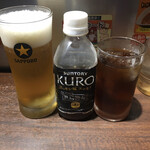 いきなりステーキ - 黒烏龍茶と生ビール