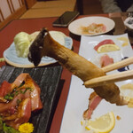 地鶏の里 永楽荘 - エリンギもうまい